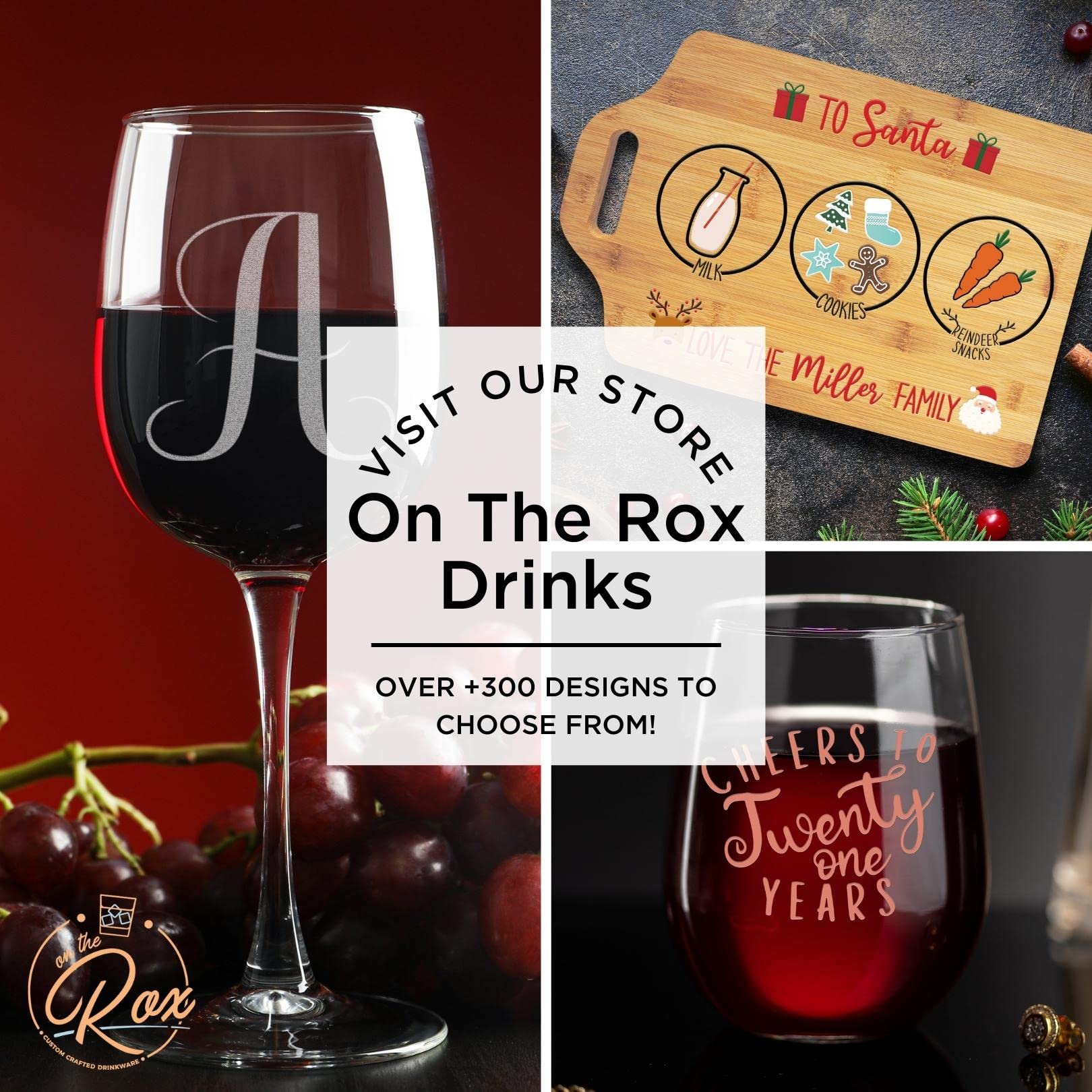 On The Rox table setting with glasses showing celebratory use