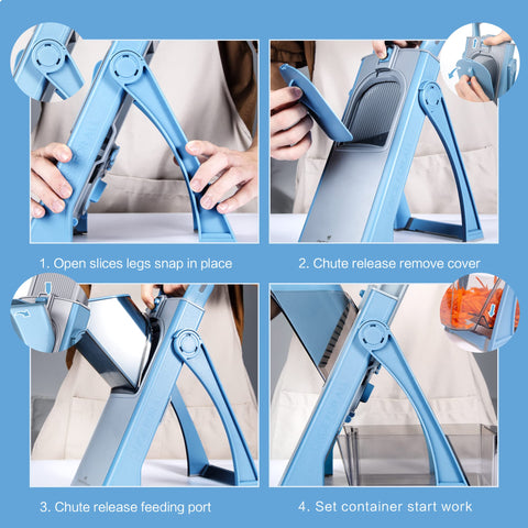 ONCE FOR ALL collapsed for cleaning showing easy wash and compact storage benefit
