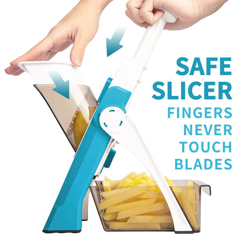 ONCE FOR ALL close-up of hidden 420 stainless steel blade for safe precise cutting
