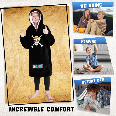 One Piece kangaroo pocket detail illustrating hand warmth and storage