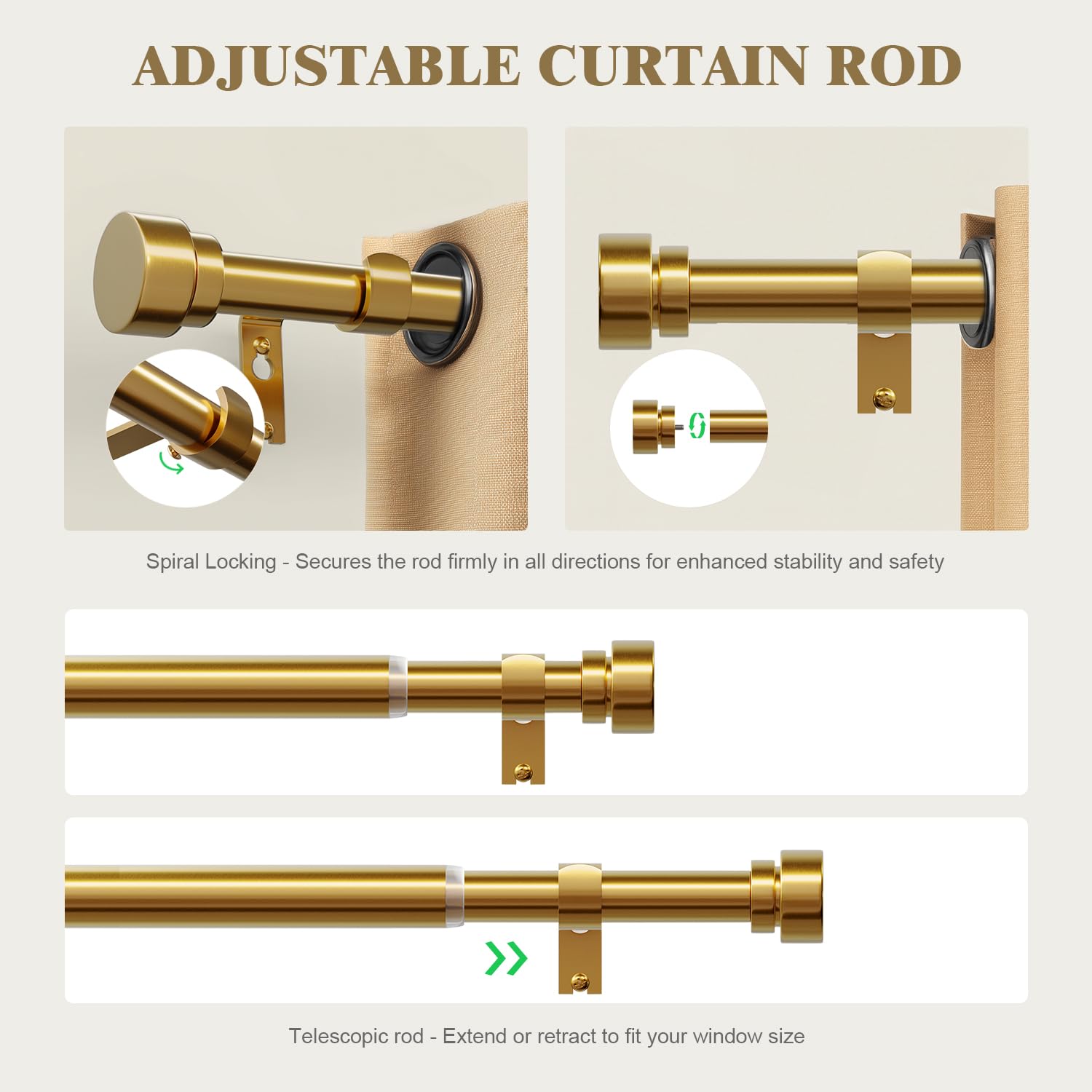 Oneach rod beside ruler illustrating adjustable sizing accuracy benefit