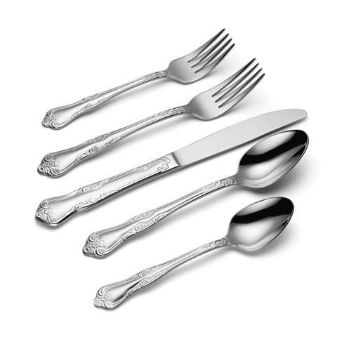 Oneida Azalea five serving pieces grouped to show versatility for serving benefits