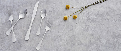 Oneida four place settings grouped to show included pieces and balance