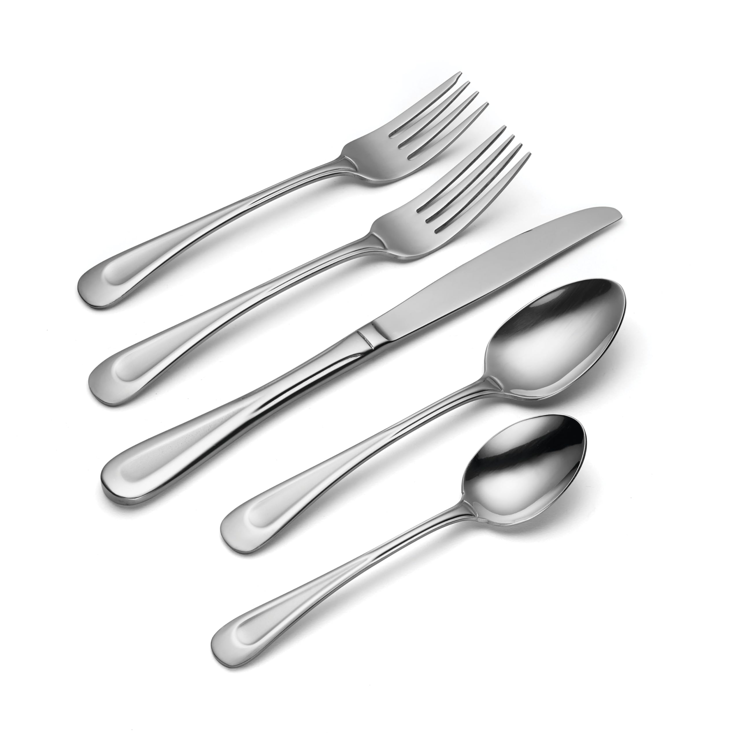 Oneida flatware laid on table demonstrating cohesive look and easy daily elegance