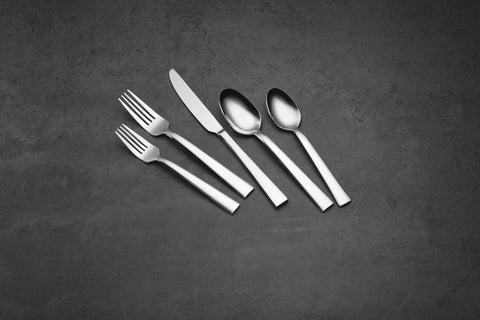 Oneida Madison Avenue lifestyle table scene with flatware in use for polished dining benefit