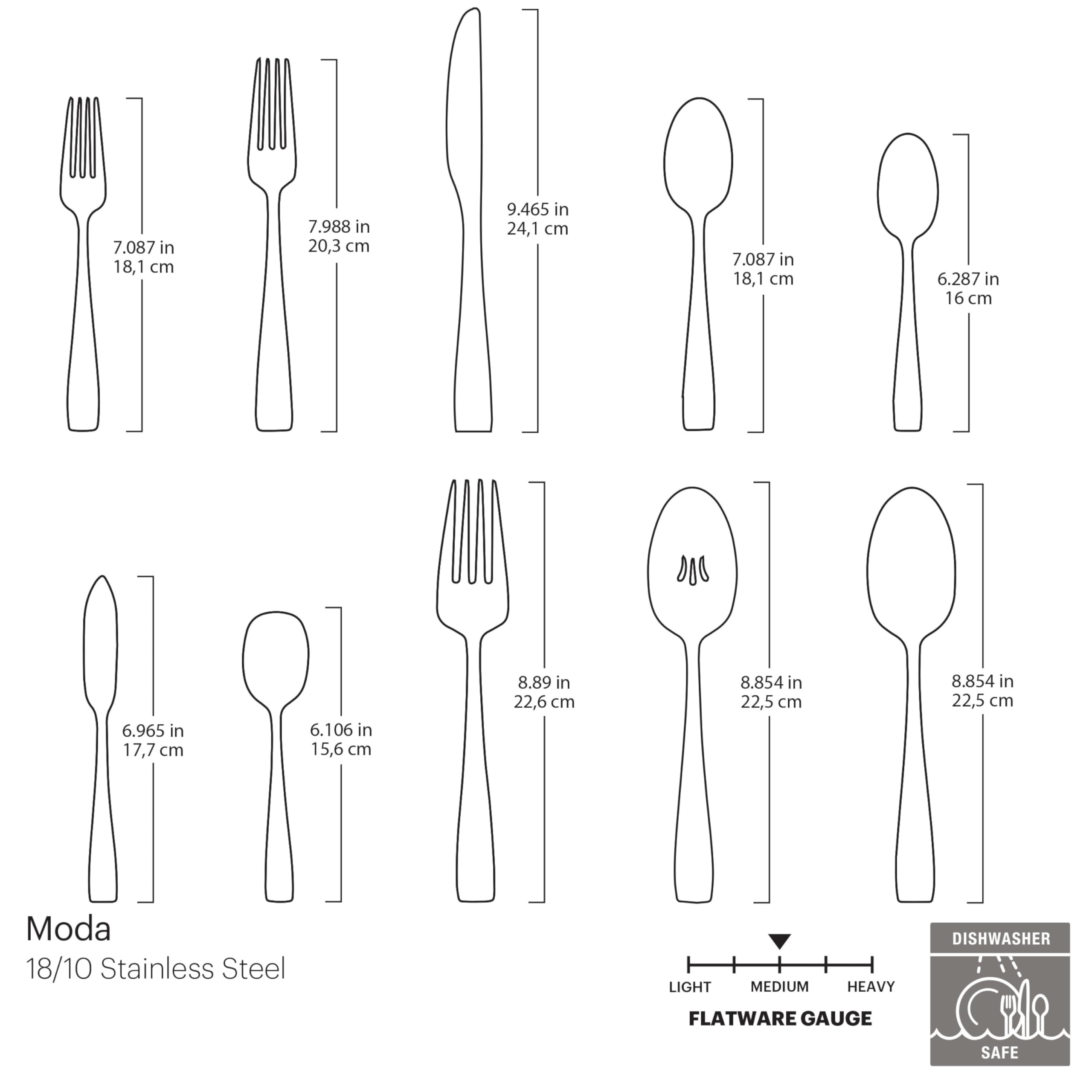 Oneida Moda place setting on table illustrating formal-ready presentation benefit
