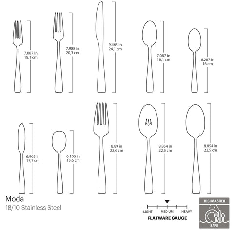 Oneida Moda place setting on table illustrating formal-ready presentation benefit