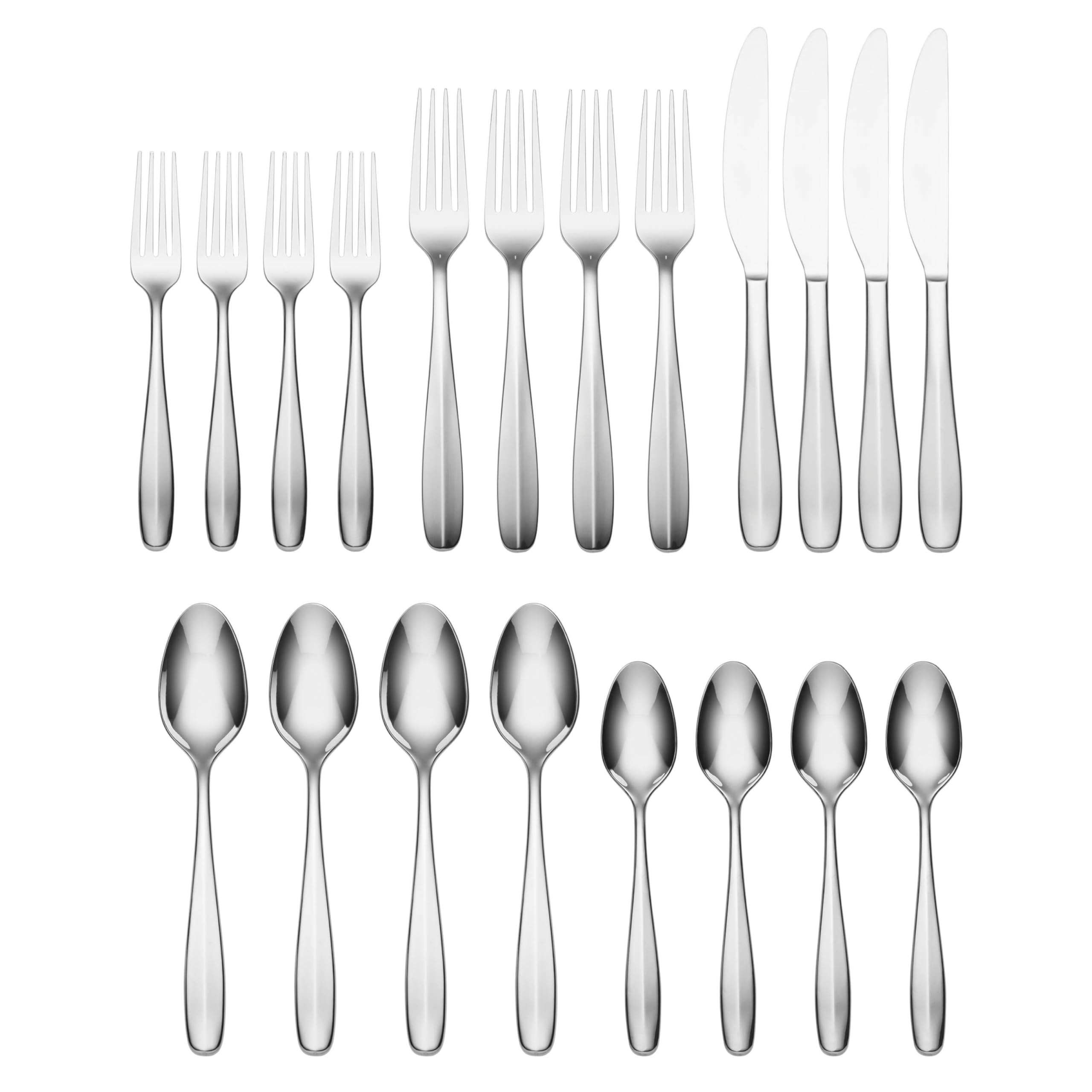 Oneida Oakwood dinner fork close-up highlighting sturdy tines and ergonomic balance