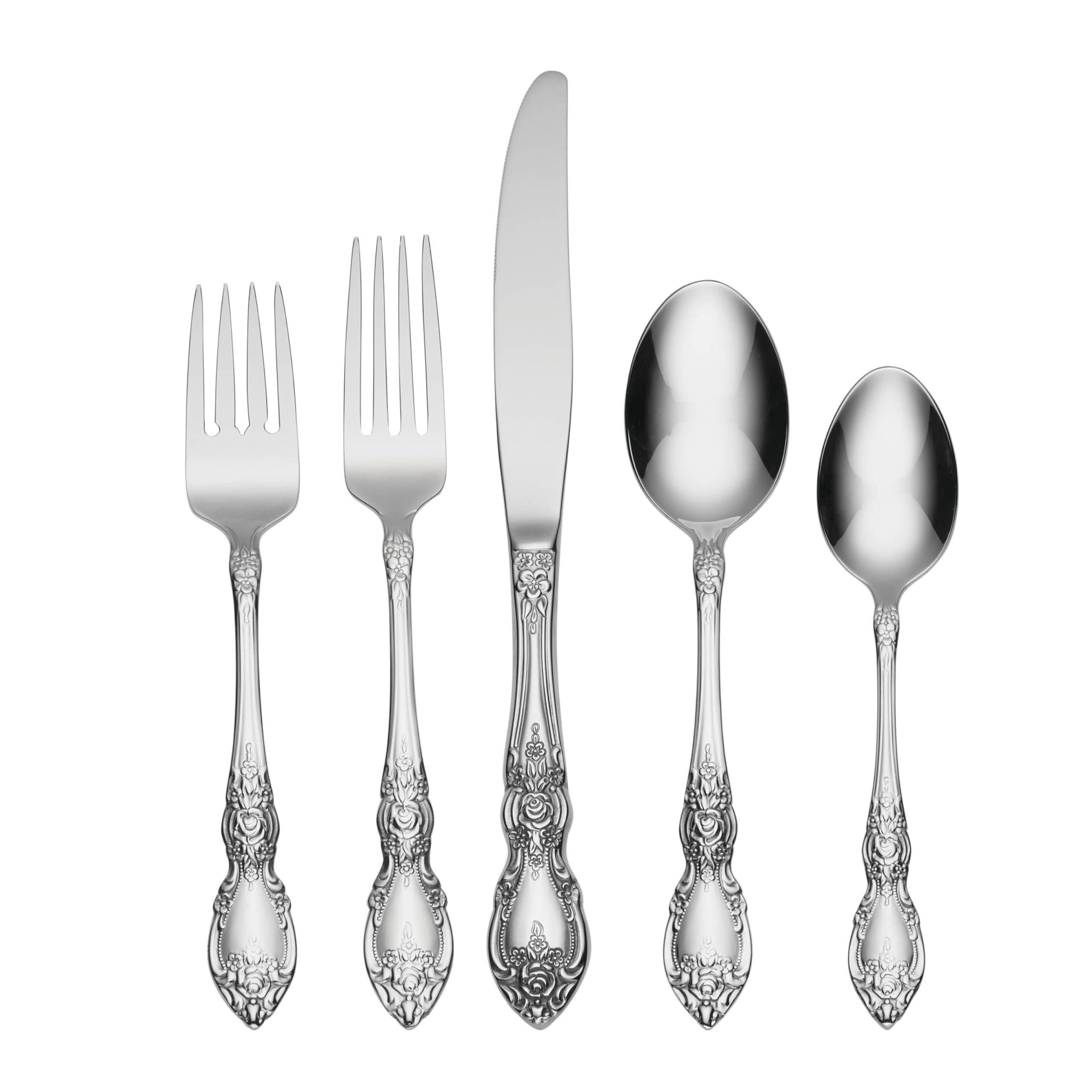 Oneida Wordsworth full set front view showing complete 45-piece collection benefit elegant table coordination