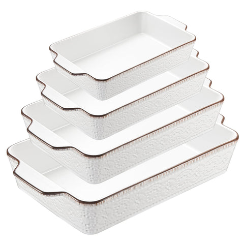 ONEMORE front view of four-piece casserole set showing versatile sizes and stylish look