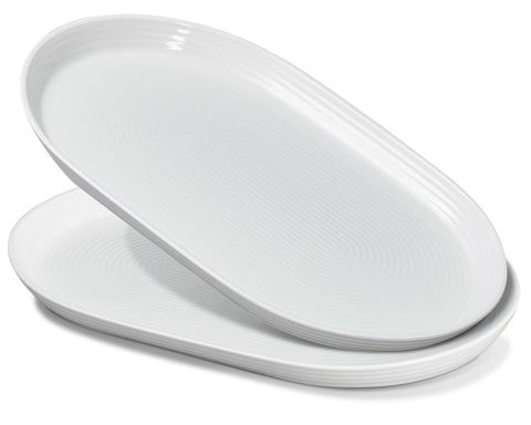 ONEMORE front view of 16-inch oval platter showing clean presentation and stability