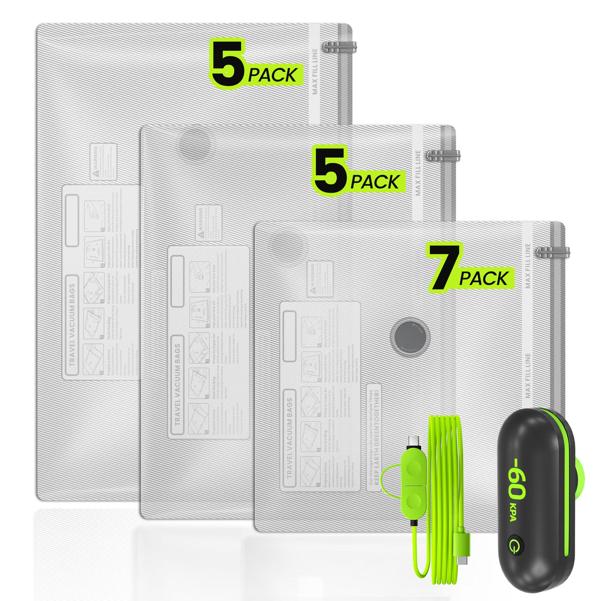 Oneyus front packaging showing full 17-pack and pump — compact kit for travel