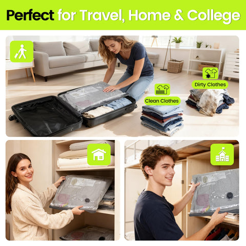Oneyus lifestyle scene packing suitcase — efficient packing for vacation