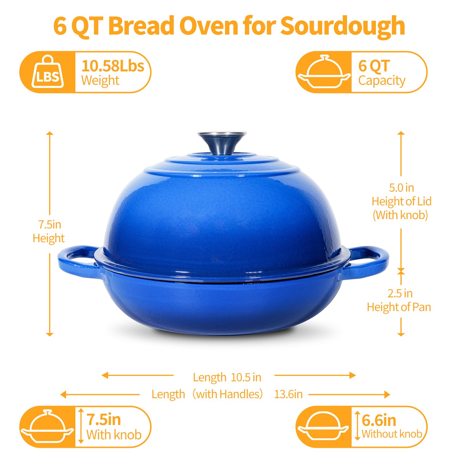 ONKO sourdough loaf baking inside pot demonstrating even heat retention