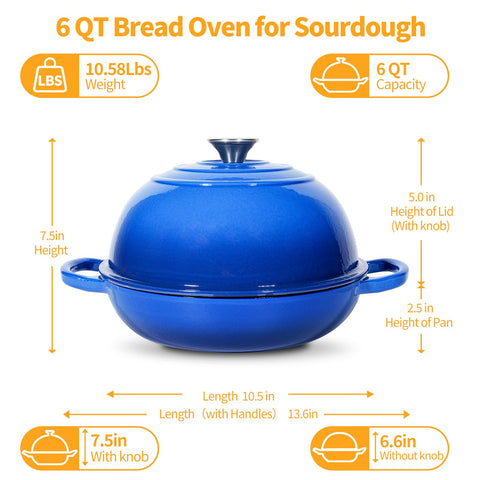ONKO sourdough loaf baking inside pot demonstrating even heat retention