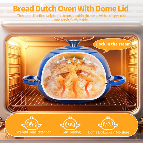 ONKO Dutch oven on stovetop showing compatibility with induction and gas