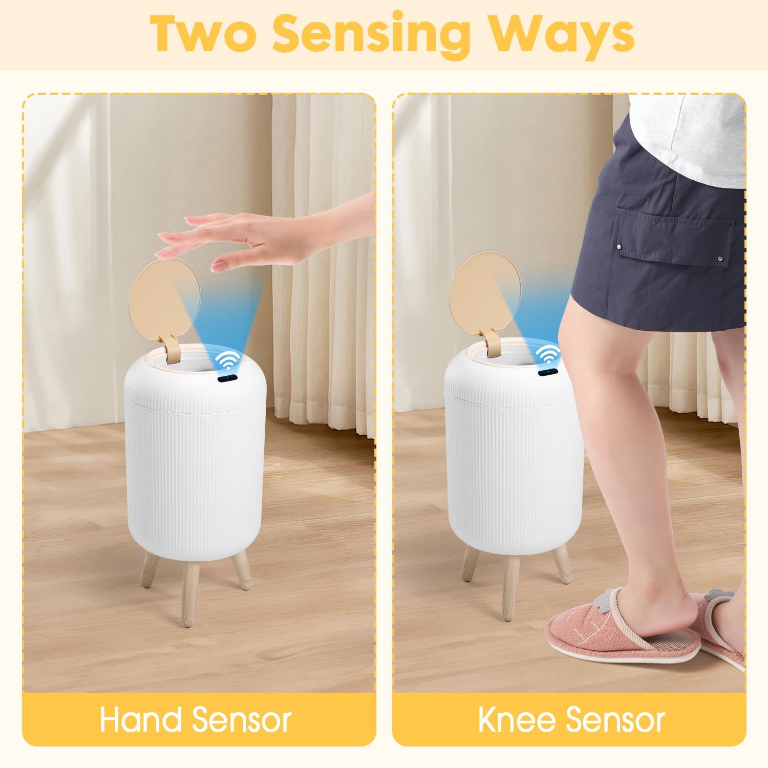 onlcuk placed beside sink in bathroom demonstrating discreet, odor-controlling presence