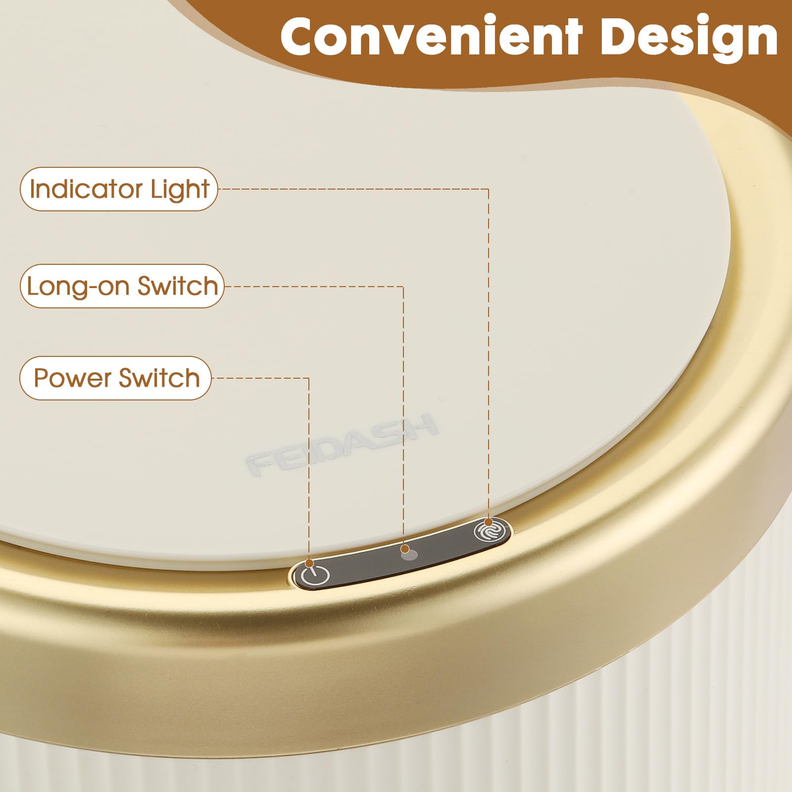 onlcuk close-up of motion sensor showing sensing area benefit hands-free use