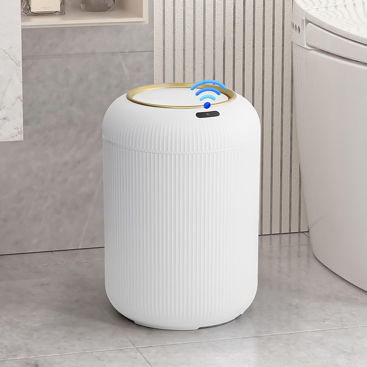 onlcuk front view white and gold shows compact modern design and space saving