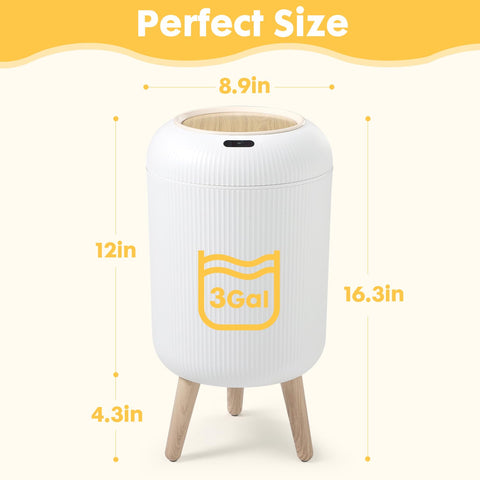 onlcuk three legs height comparison showing raised design for easier disposal