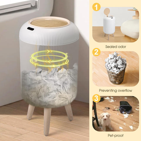 onlcuk lid opening triggered by motion sensor demonstrating touchless hygiene