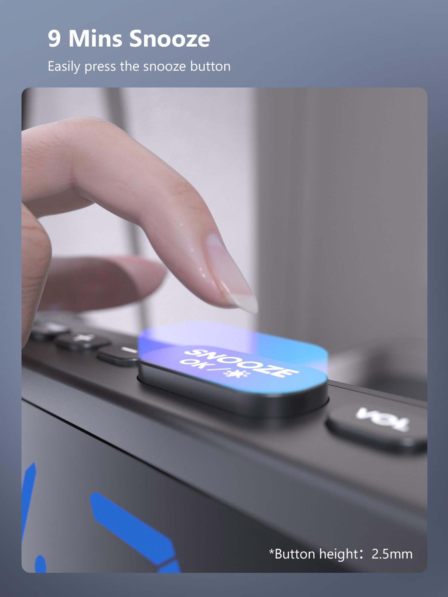 OnLyee clock in bedroom lifestyle shot improving convenience and visibility