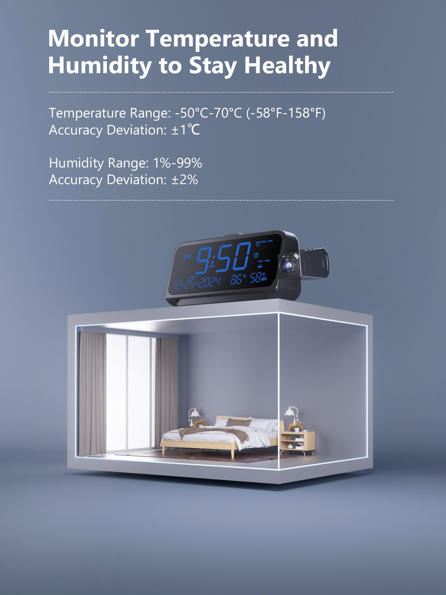 OnLyee held in hand showing compact size and bedroom scale benefit
