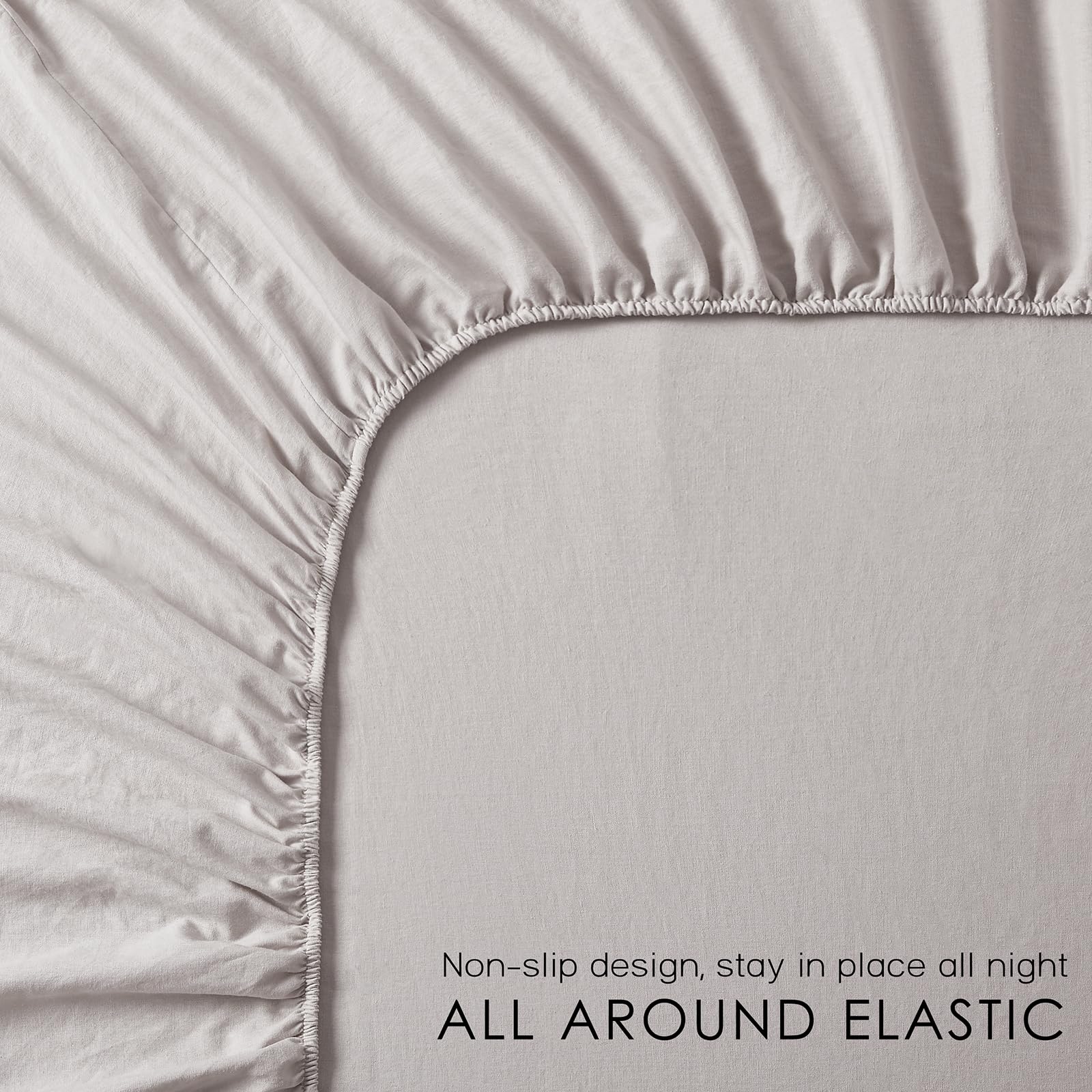 OnlySet queen sheets on mattress showing true-to-size scale and fit
