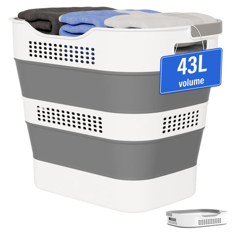 OOAMBB front view grey basket showing capacity and stable base benefit