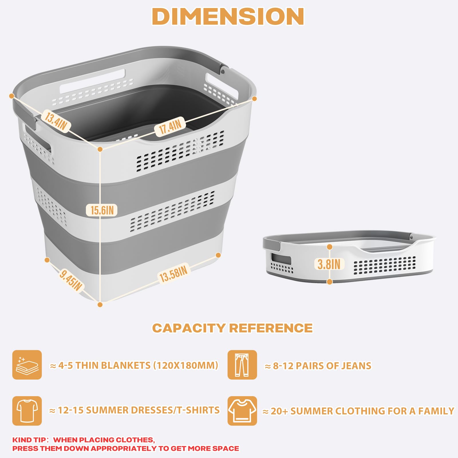 OOAMBB size comparison with folded clothes shows true capacity benefit