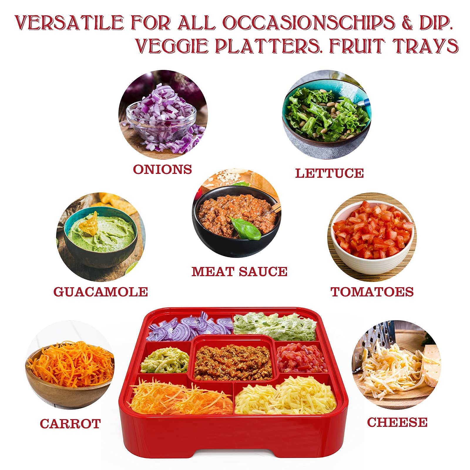 OOFAYBILL lifestyle image of taco night showing faster assembly and tidy presentation