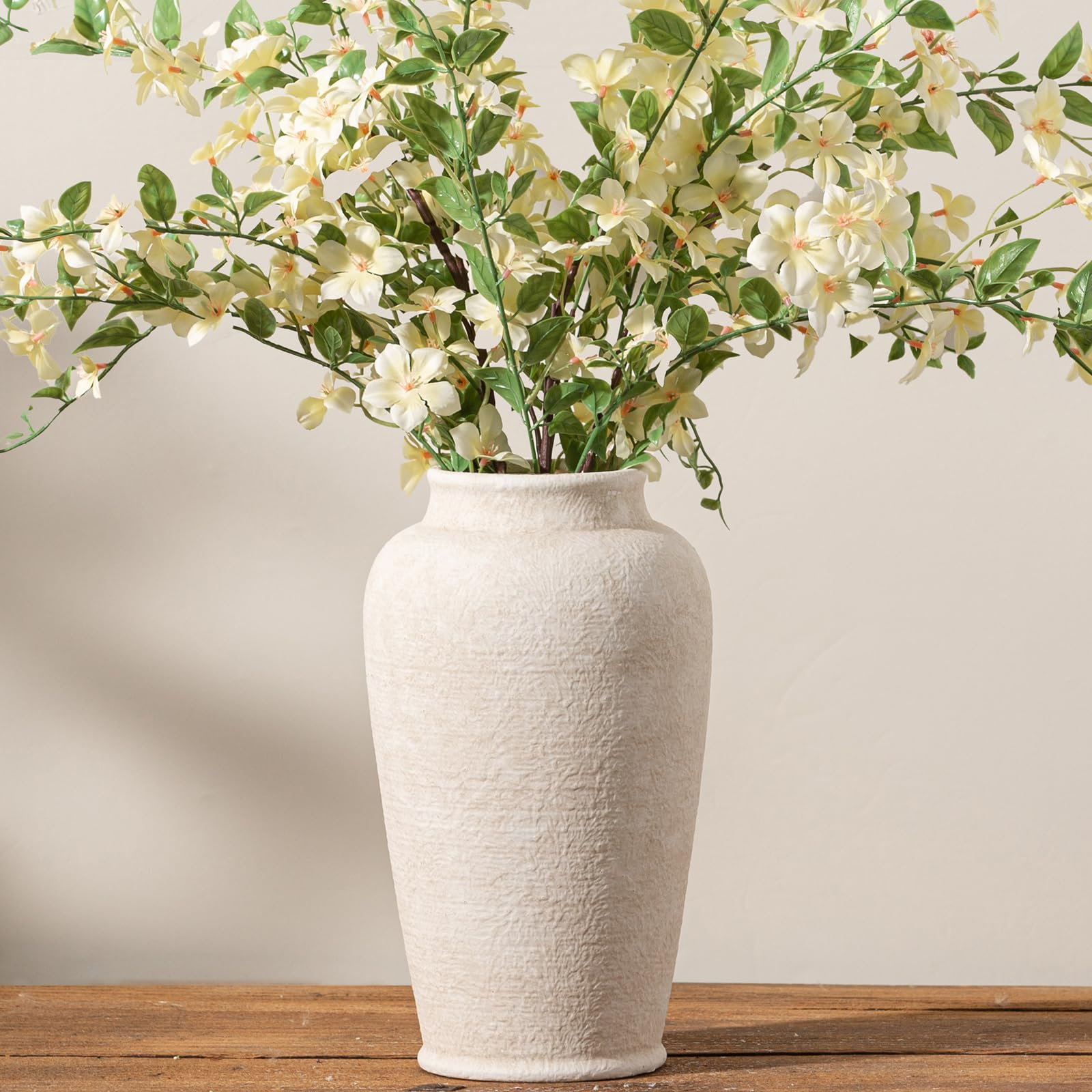 ooit ceramic vase front view showing rustic silhouette and decorative appeal