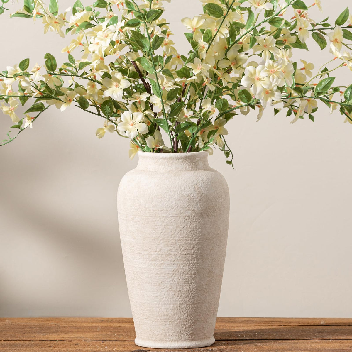 ooit ceramic vase front view showing rustic silhouette and decorative appeal