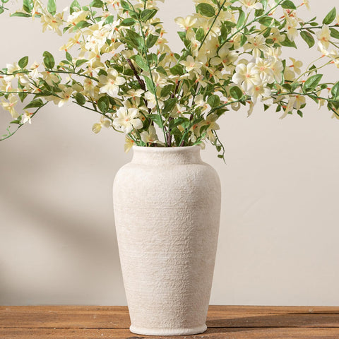 ooit ceramic vase front view showing rustic silhouette and decorative appeal