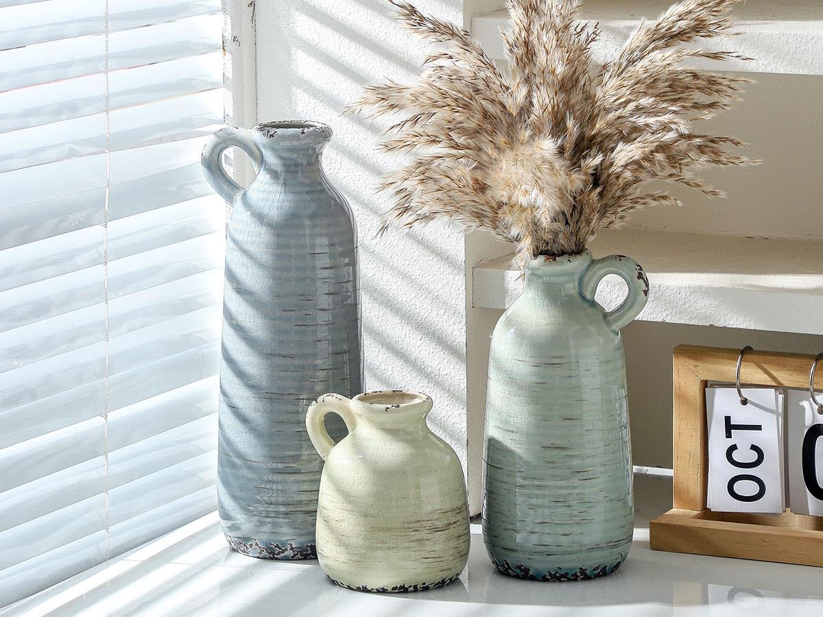 ooit tall vase styled with pampas grass adding height and natural texture