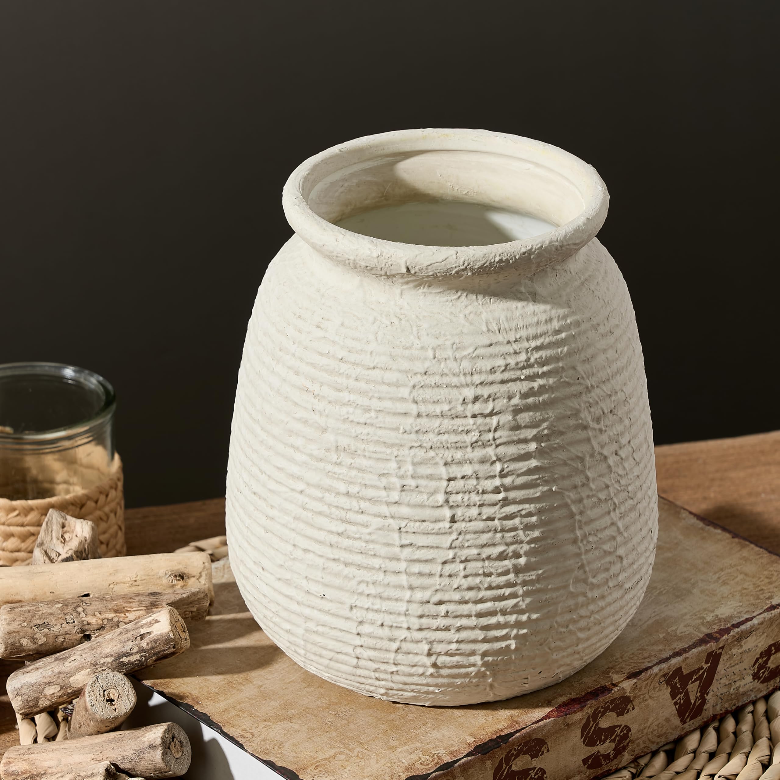ooit vase styled with fresh flowers to brighten living room