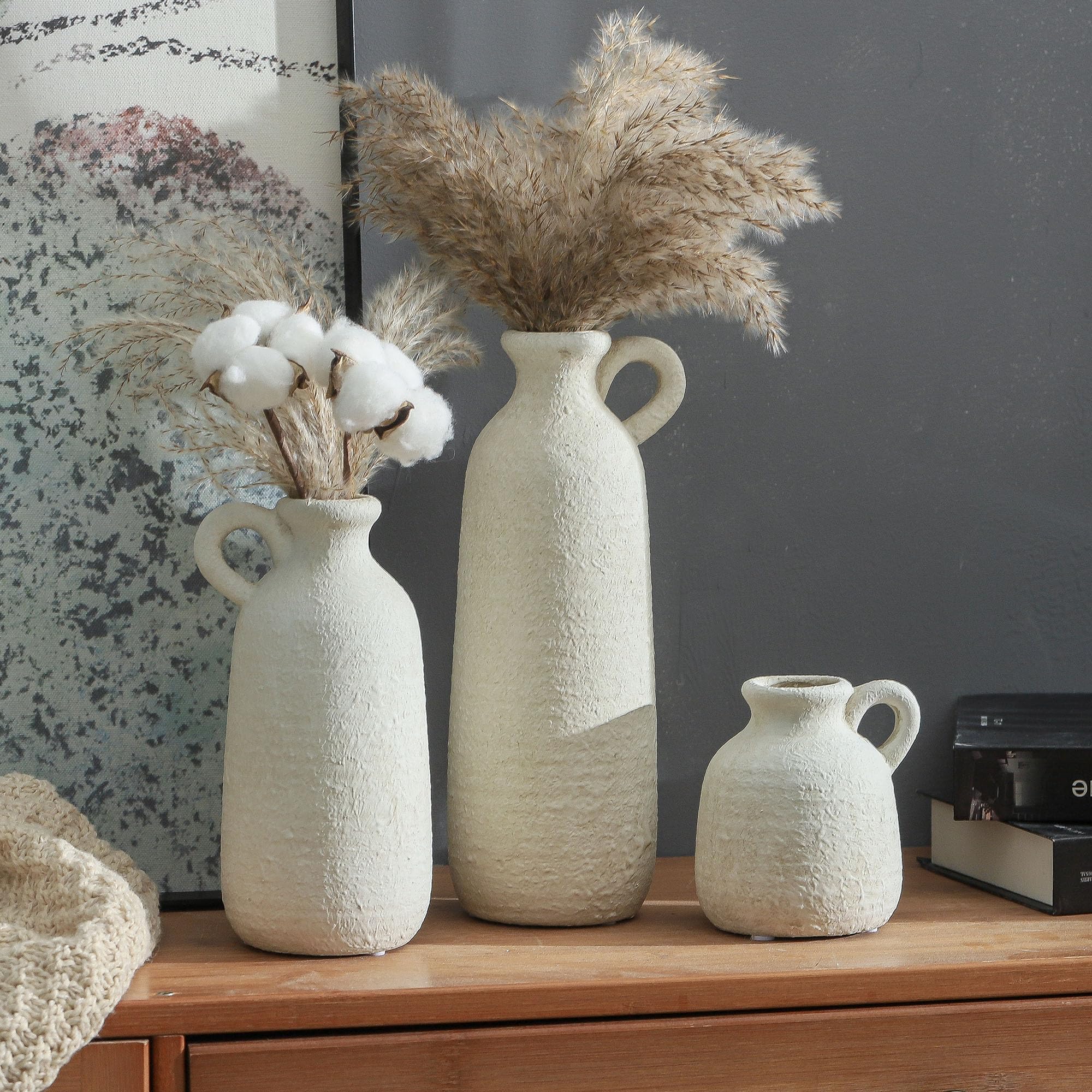 ooit vases on mantel highlighting cohesive farmhouse aesthetic