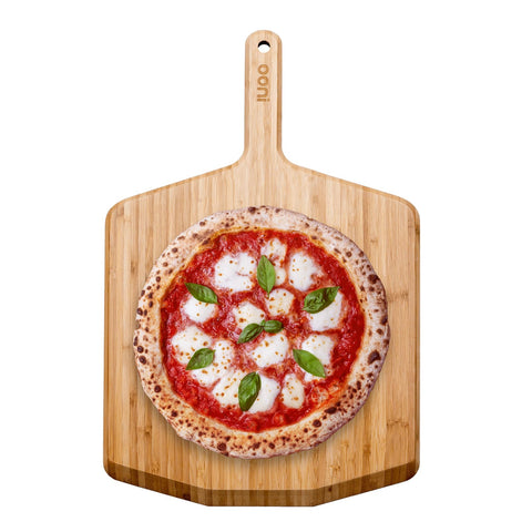 ooni bamboo front paddle showing full face and balance for easy launches