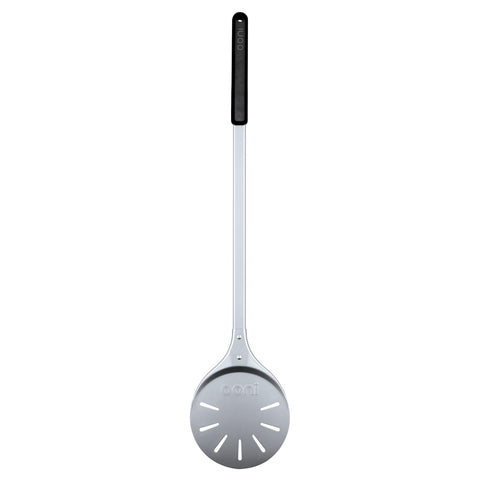 ooni front paddle view showing slim aluminum face and easy slide benefit