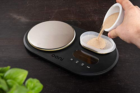 ooni scale weighing pizza dough demonstrating consistent portioning benefit