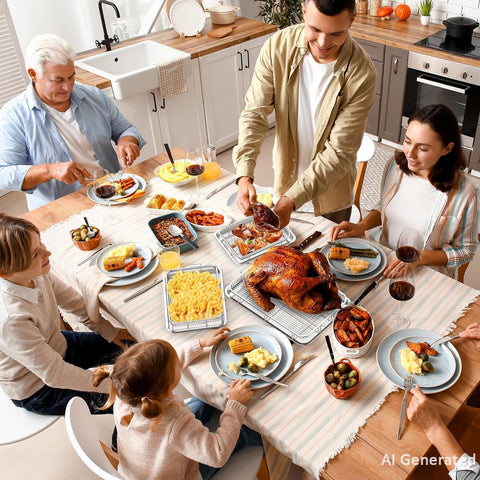 OPENICE lifestyle image serving crispy fries, promotes faster cleanup benefit
