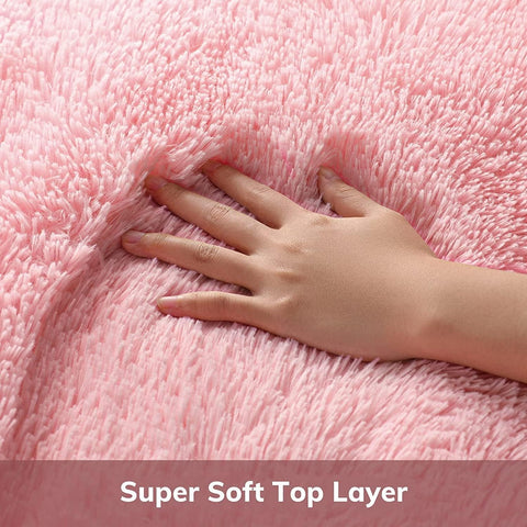 Ophanie close-up of fuzzy shag texture highlighting plush feel and softness