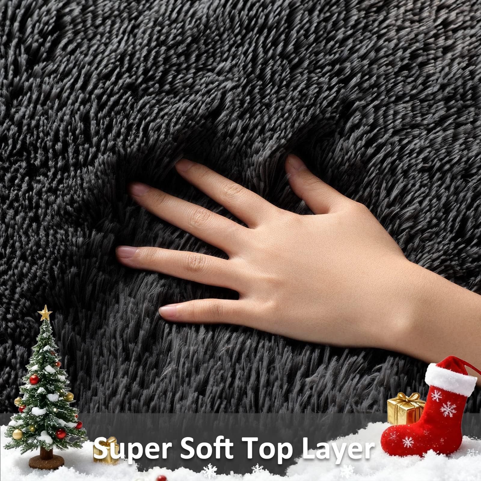 Ophanie close-up of shag texture highlighting dense pile and soft feel for comfort