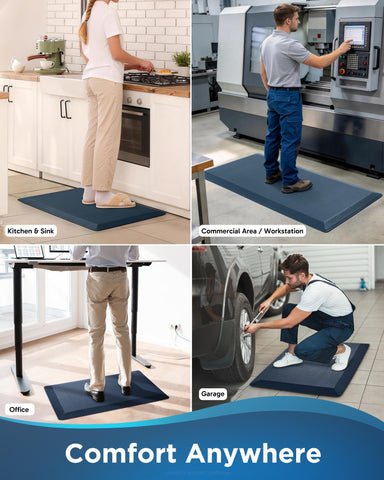 Ophanie in laundry room showing mat supporting long tasks and comfort