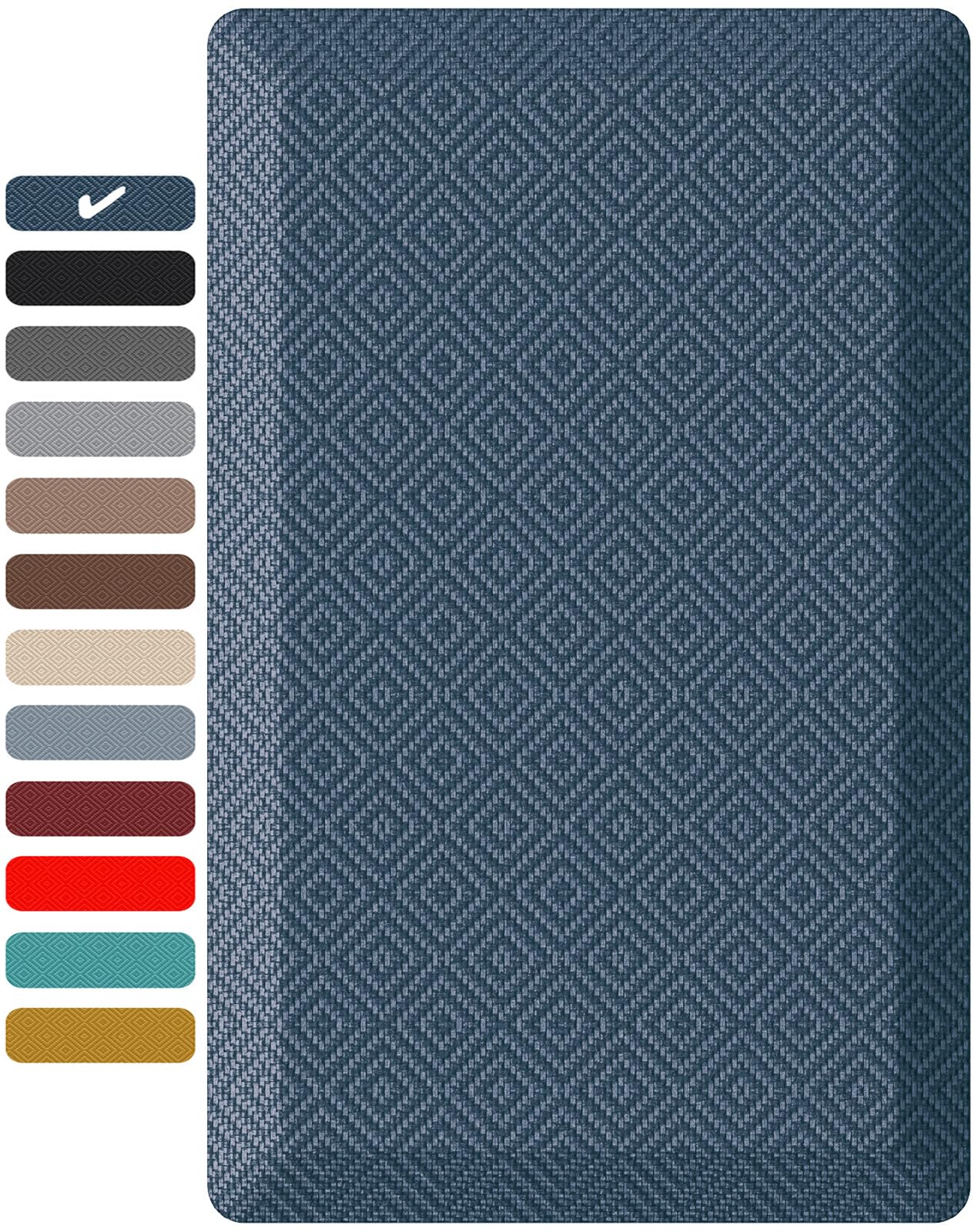 Ophanie front view of mat showing slim profile and modern finish for comfort