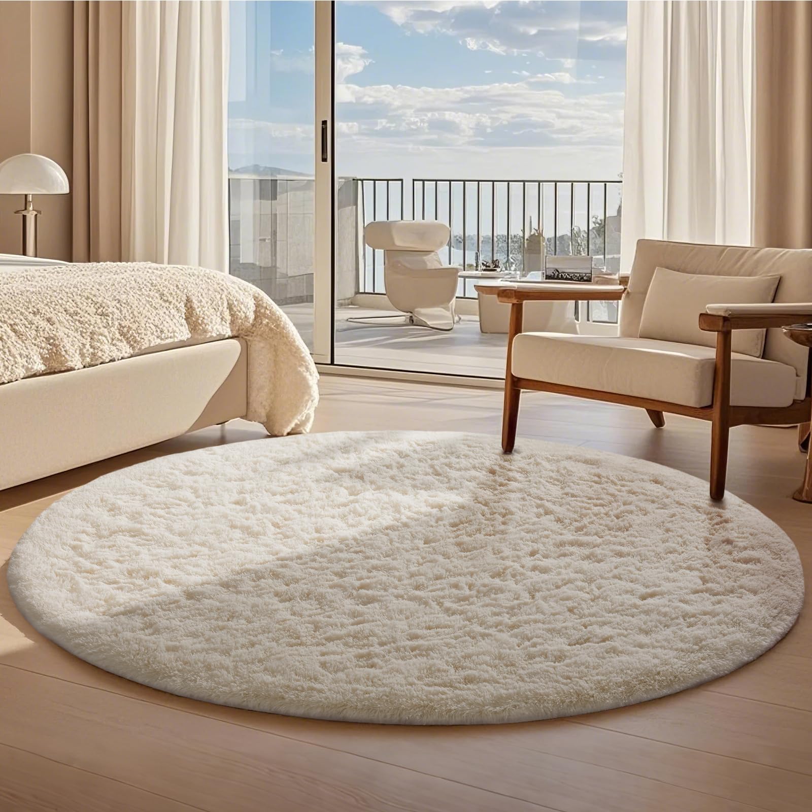 Ophanie scale comparison with furniture to show the 8ft diameter