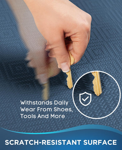 Ophanie mat by sink with cook standing comfortably reducing fatigue