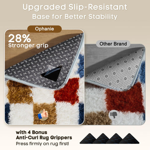 Ophanie non-slip backing detail showing dots for secure hold and safety