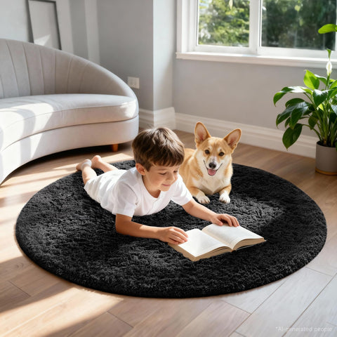 Ophanie rug backing anti-slip dots demonstrating grip and safety on hard floors