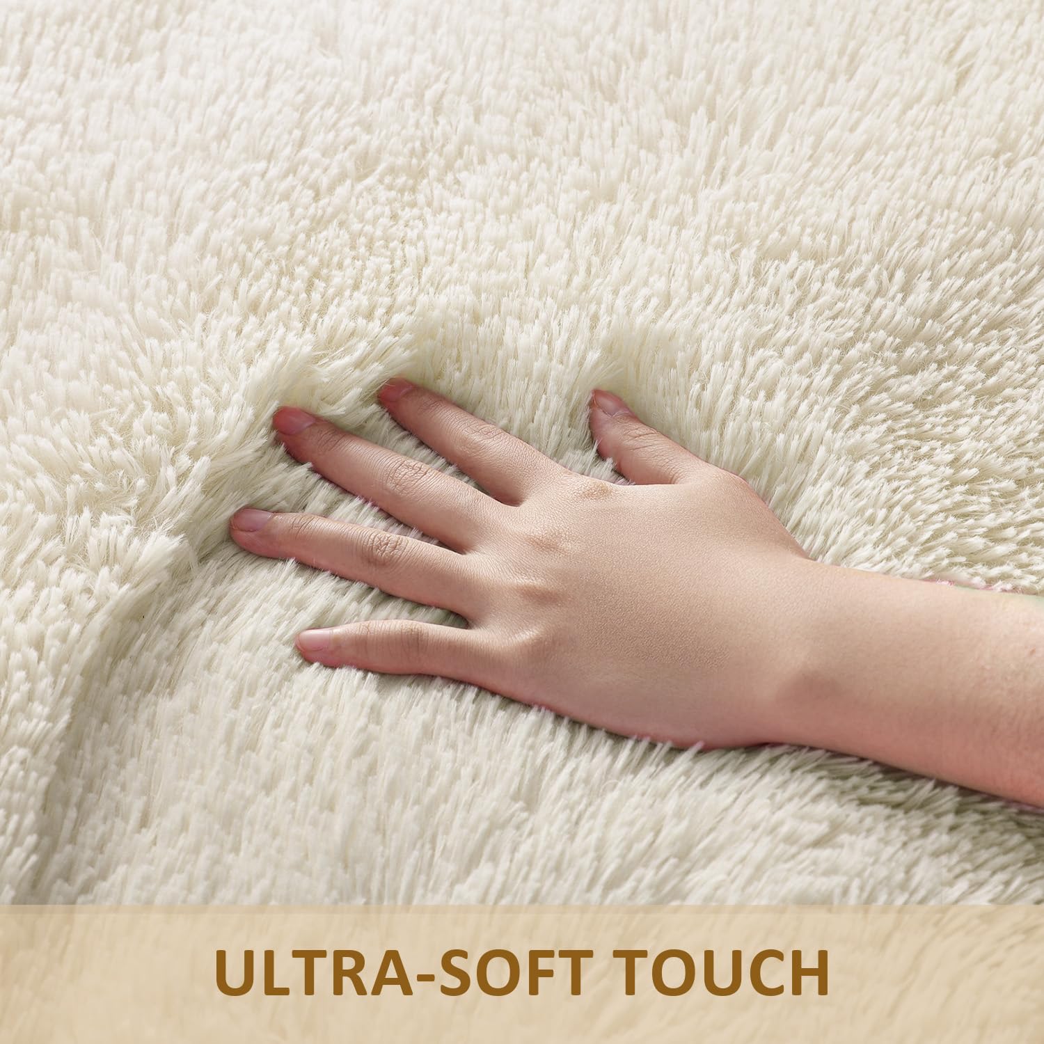 Ophanie rug close-up pile detail highlighting dense fibers and soft texture for comfort